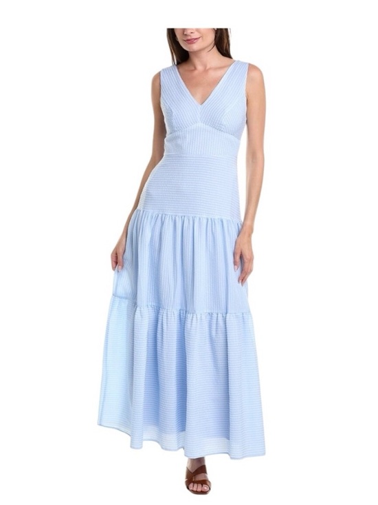 Dresses & Skirts - NWOT blue and white seersucker dress